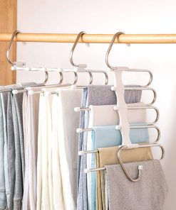 Kalimdor Pants Hangers 2 Pack Space Saving Metal Closet Organizer.Clothes Pants Hangers.Anti-Slip Design.Closet Organizers and Storage for Pants Jeans Skirts Scarf Legging